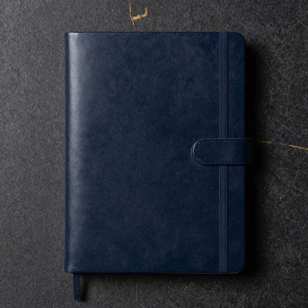 Caderno A5 Capa Dura Couro Sintético
